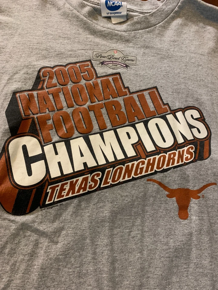 Texas Longhorns Long Sleeve Shirt 2005 National Champions Size XL 2006 Rose Bowl - Image 2 of 4