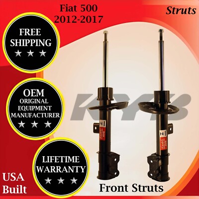 KYB Genuine OEM Front Struts For 2012-2017 Fiat 500 1.4L Lifetime Warranty