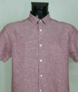 Primark Para Hombre Camisa Manga Corta Mezcla De Lino Talla L en muy buena  condición. S | eBay