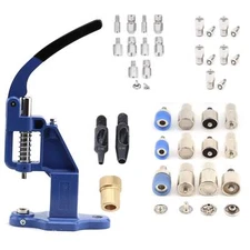 Snap Button Fastener, Rivet, Eyelet, Grommet Hand Press Machine with Setting Die