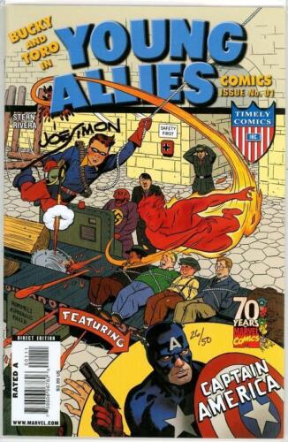 YOUNG ALLIES #1 70TH ANN DYNAMIC FORCES SIGNED JOE SIMON TIMELY CAPTAIN AMERICA - Afbeelding 1 van 2