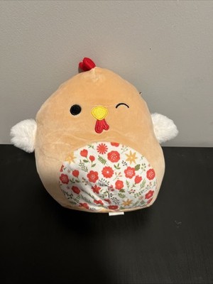 Squishmallow 8  Rutie Rooster Chicken Hen Floral Belly Special Edition Plush
