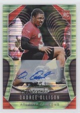 2019 Panini Prizm Rookies Neon Green Pulsar Qadree Ollison #375 Auto 03jn