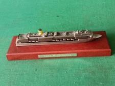 COSTA CROCIERE, MODELLINO NAVE COSTA MEDITERRANEA OTTONE ARGENTATO E LEGNO. CX84