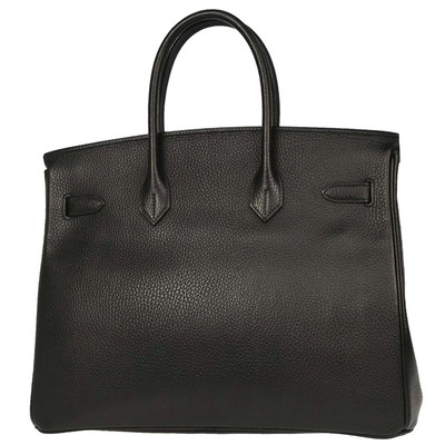 Hermes Black Ardennes Birkin 35 Handbag □A 17C 176900 | eBay