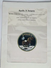 Apollo 11 Insignia On Owens Corning Beta Fiberglas By Roma Chemical 