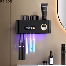 Portable Toothbrush Sterilizer UV Wireless Rechargeable Wall Mounted Holder