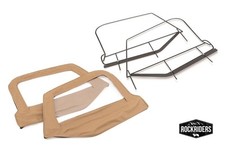 Soft Top Upper Door Windows With Frame Spice Pair For 1997-2006 Jeep Wrangler