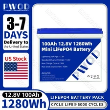  24 PWOD LiFePO4 Battery 100AH 12V Lithium Iron Phosphate Cell for RV,Trolling