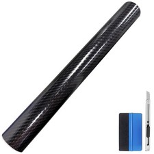 Lzlrun 6d High Gloss Black Carbon Fiber Vinyl Wrap Roll With Air Release - Outdo Lzlrun 6d High Gloss Black Carbon Fiber Vinyl Wrap Roll With Air Release - Outdo