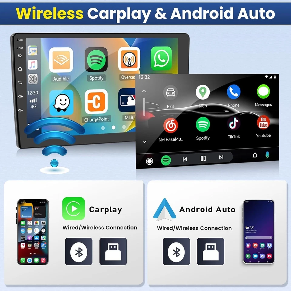 Radio CarPlay Ford Fusion Mondeo 2013-2019 Android 13 9" + cámara Foto 3 de 4