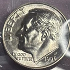 1996-W Roosevelt Dime BU West Point Rare Mint Set Coin In Original Mint Cello