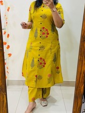 Bollywood Beautiful Ethnic Kurti Palazzo Set Indian Women Tunic Kurta Cord Set