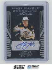 2025-26 UD Black Diamond Sparkling Scripts Auto Hampus Lindholm #SS-HL Boston