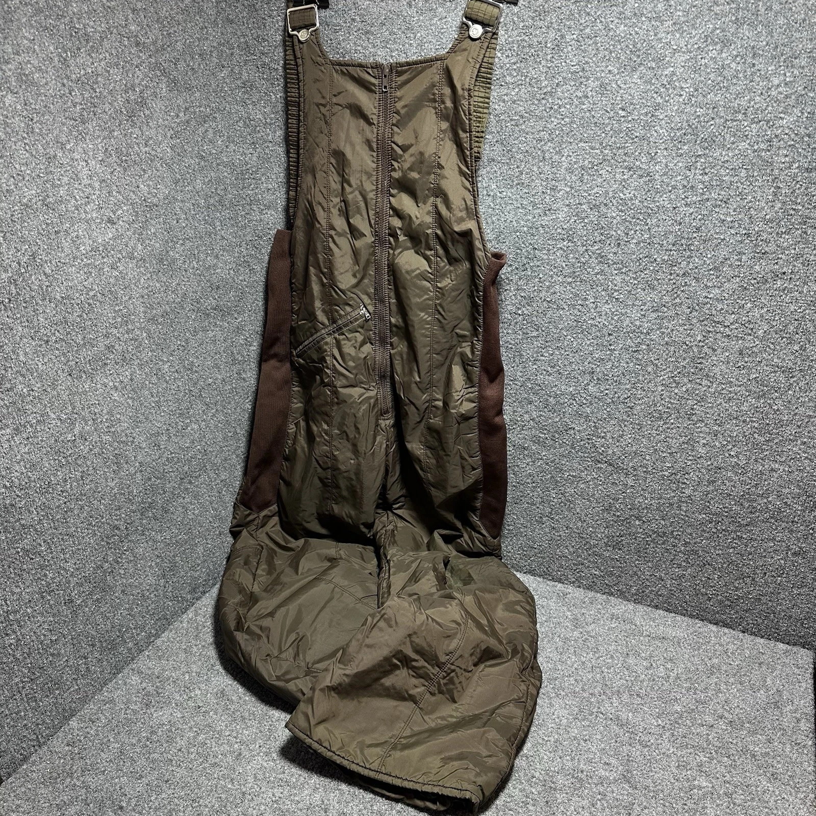 Vtg (80’s) Obermeyer Men’s Randy Snow Ski Pants Sz (XL) Brown Bibs 1/2 Zip RARE