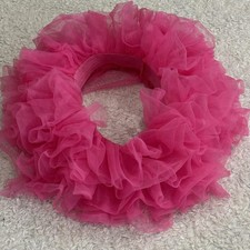 Pink Ruffled Tulle tutu skirt size S costume parades