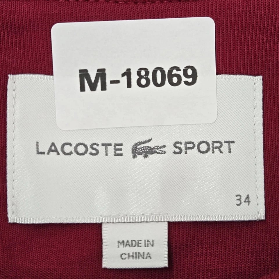 Sudadera deportiva para mujer Lacoste 34 roja bordada de cocodrilo manga larga nueva con etiquetas Foto 2 de 4