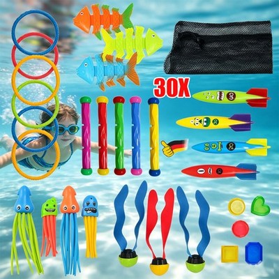 Pool Tauchspielzeug Set, 30 Stück, Schwimmspielzeug, für Kinder, sommerlich TOP