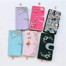 Handmade Sparkly Rhinestone Wallet Leather Case For Samsung S24 S25 S26 Ultra