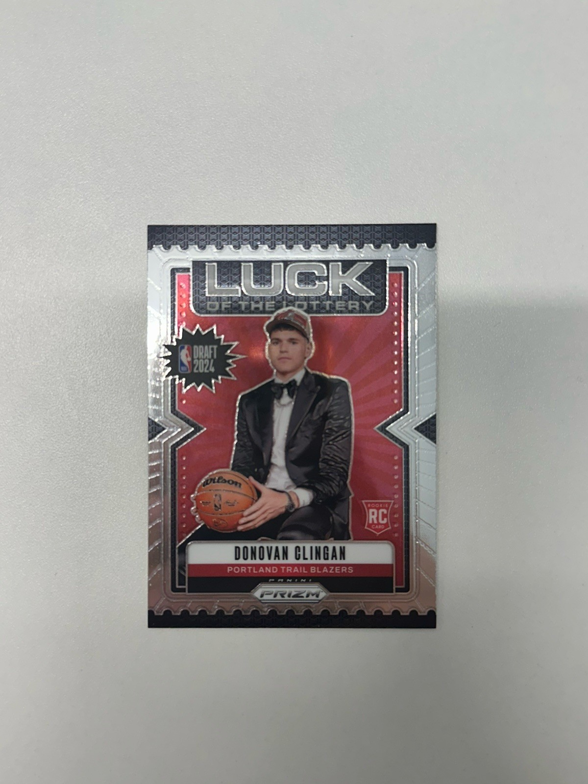 2024-25 Panini Prizm Donovan Clingan Luck of the Lottery Rookie RC #9