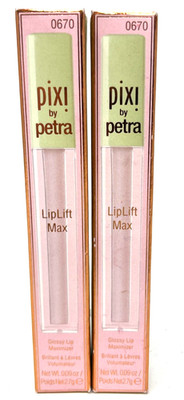 (2) Pixi By Petra LipLift Max Glossy Lip Maximizer New In Packaging Petal Ice