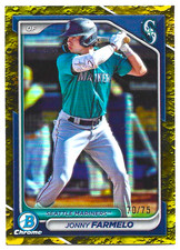 2024 Bowman Draft Chrome Jonny Farmelo #BDC-193 Yellow Refractor /75 (RC)
