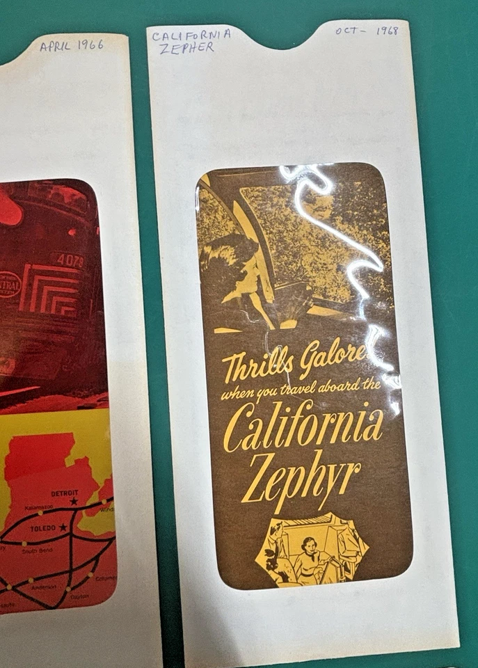 LOT of (5) RAILROAD TIMETABLES: 1960s Southern-NY Central-Zephyr-Union-Penn - Image 3 of 4