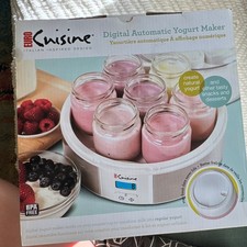 Euro Cuisine Digital Automatischer Joghurtbereiter, Timer Automatische Abschaltung, 7 Gläser