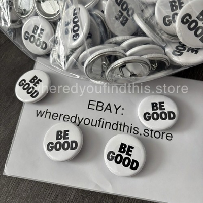 #ad #ad IN HAND NO MOCK PHOTOS Custom BE GOOD Pin Pinback Golden Globes Protest 1.25 $4.99