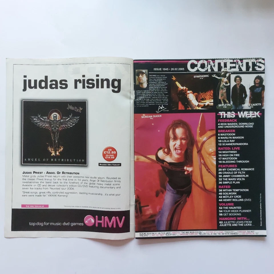 MY CHEMICAL ROMANCE (MCR) - RARE Kerrang Magazine Issue 1045 (Slight Damage) - Image 3 of 4