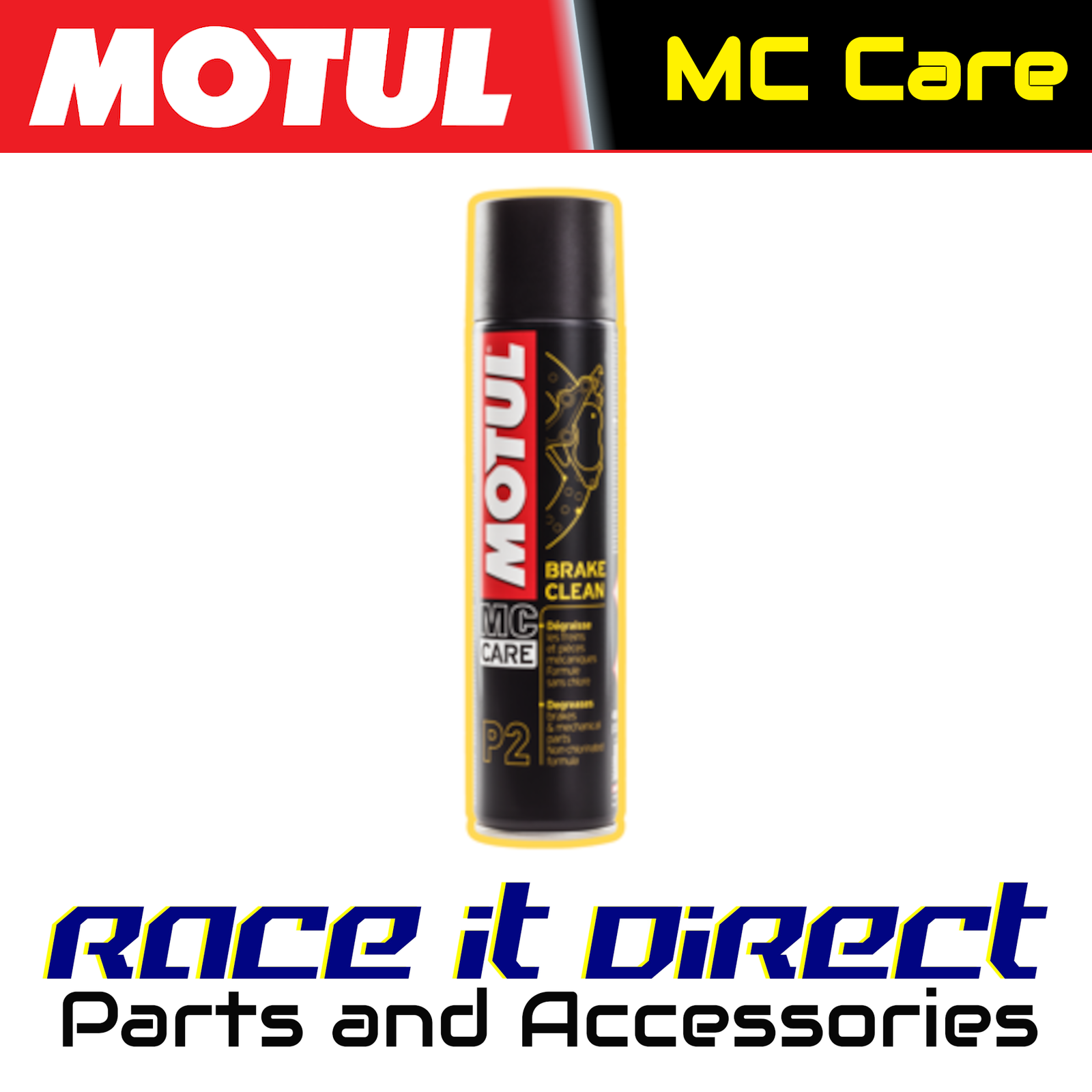 Motul P2 Brake Clean Aerosol Mechanical Degreaser Spray 400ml Aerosol
