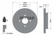 2x TEXTAR PRO Bremsscheiben Hinten für FORD MONDEO II (BAP) COUGAR (EC)