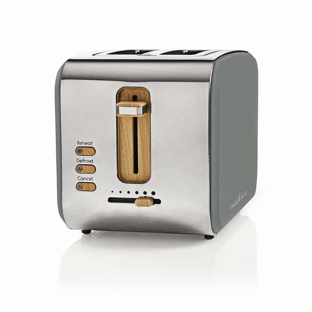 Grille pain Toaster 900W 2 Tranches 6modes Réchauffage Dégivrage NEDIS - Image 2