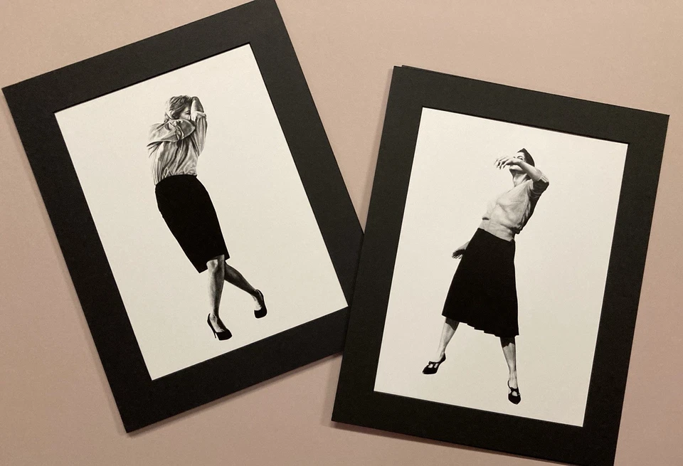 ROBERT LONGO Hombres en las ciudades conjunto de DOS imágenes, marco mate 11x14 listo #203 Foto 2 de 3