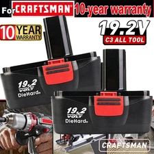 2Pack for Craftsman 19.2 Volt 11375 Battery C3 DieHard 130279005 11376 130279003