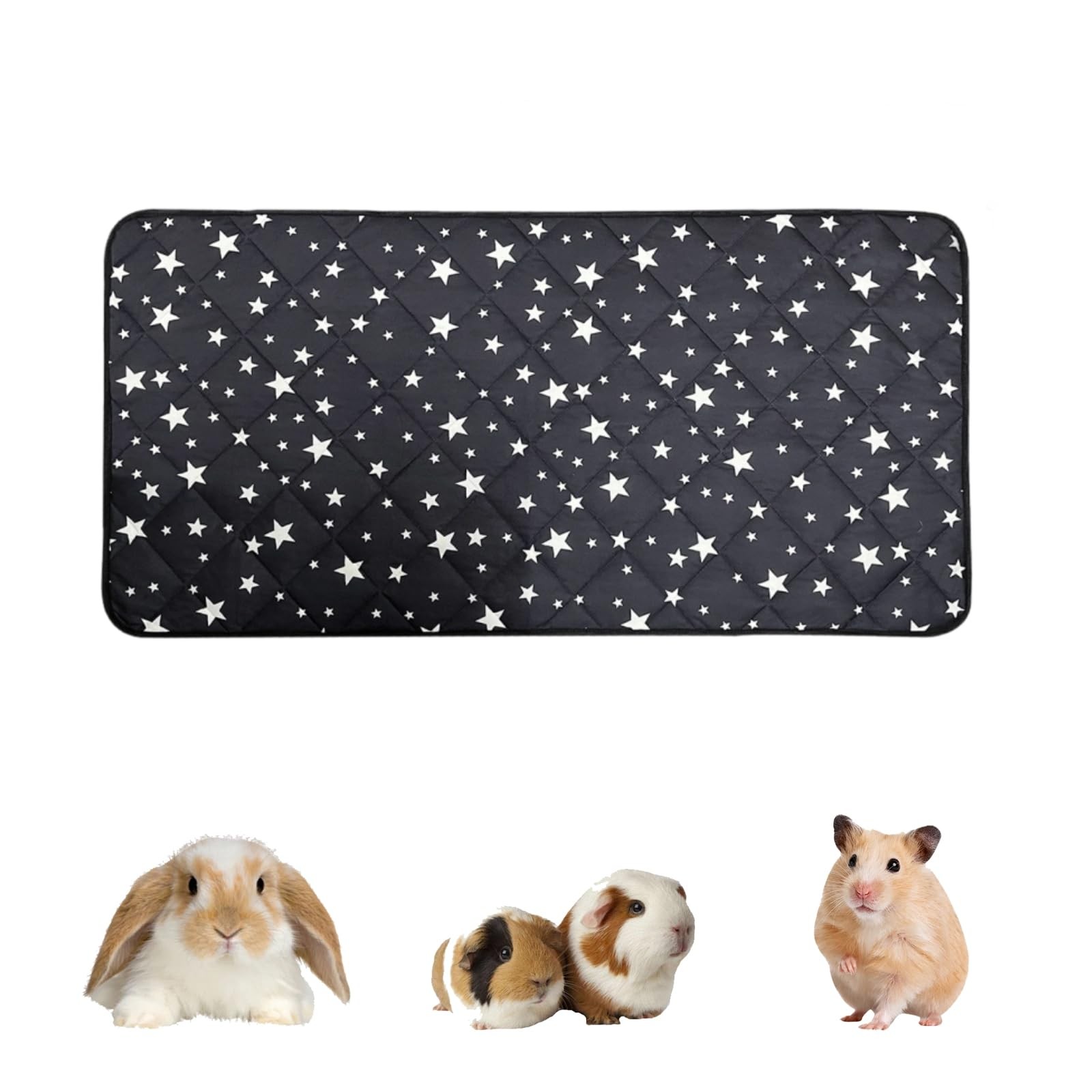 Tapis pour cochon d'inde lavable 120x60cm en polaire premium triple épaisseur hypoallergénique