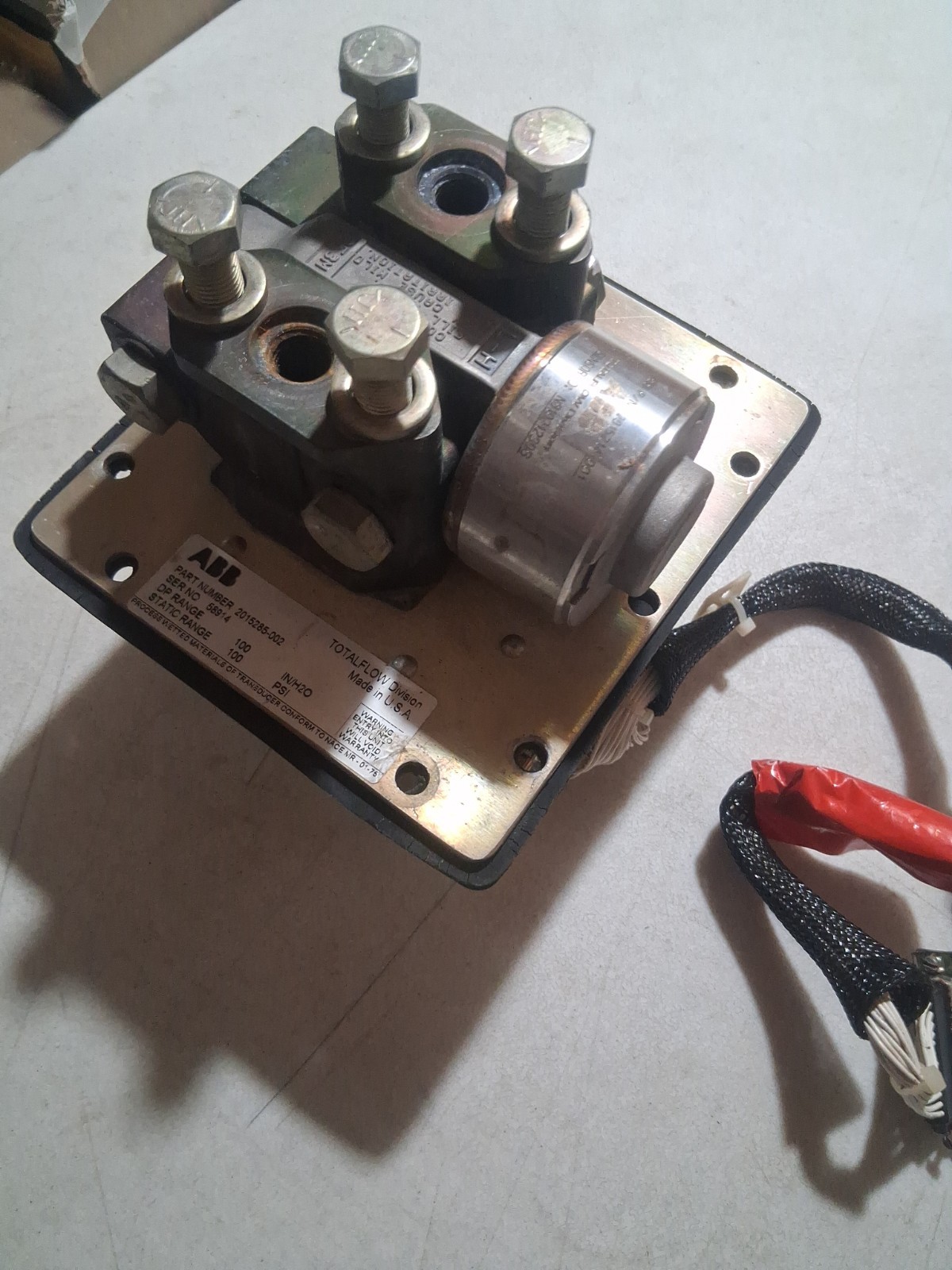 ABB 2015285-002 Totalflow Static Pressure DP Sensor 100 Psi