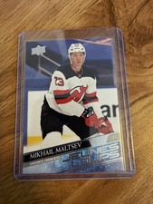 2020-21 Mikhail Maltsev UD Extended Series Young Guns Rookie Hockey Card #723. rookie card picture