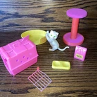 1982 Vintage Barbie Doll House Pet Set Fluff The Cat Furniture Decor Dream House
