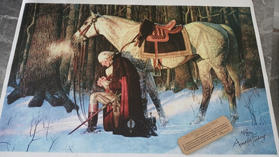 Prayer at Valley Forge canvas Giclee