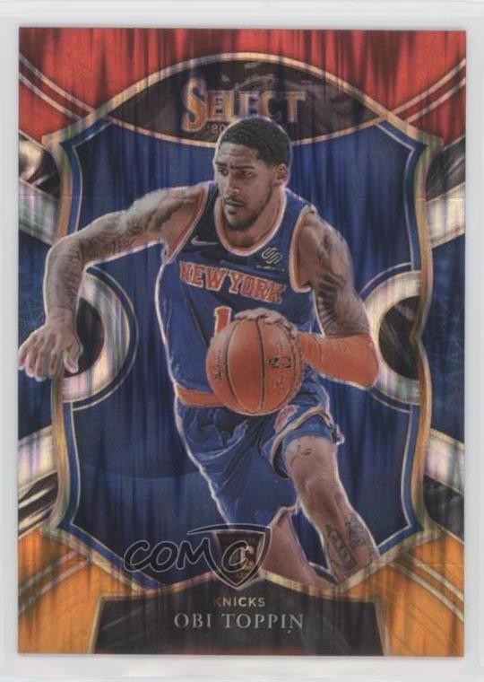 2020 Panini Select Concourse Red White Orange Flash Prizm Obi Toppin Rookie RC