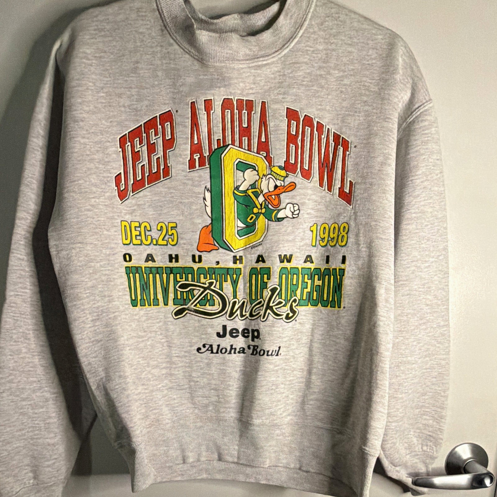 Jeep Aloha Bowl December 25, 1998  Oahu, Hawaii Gray Football Sweatshirt