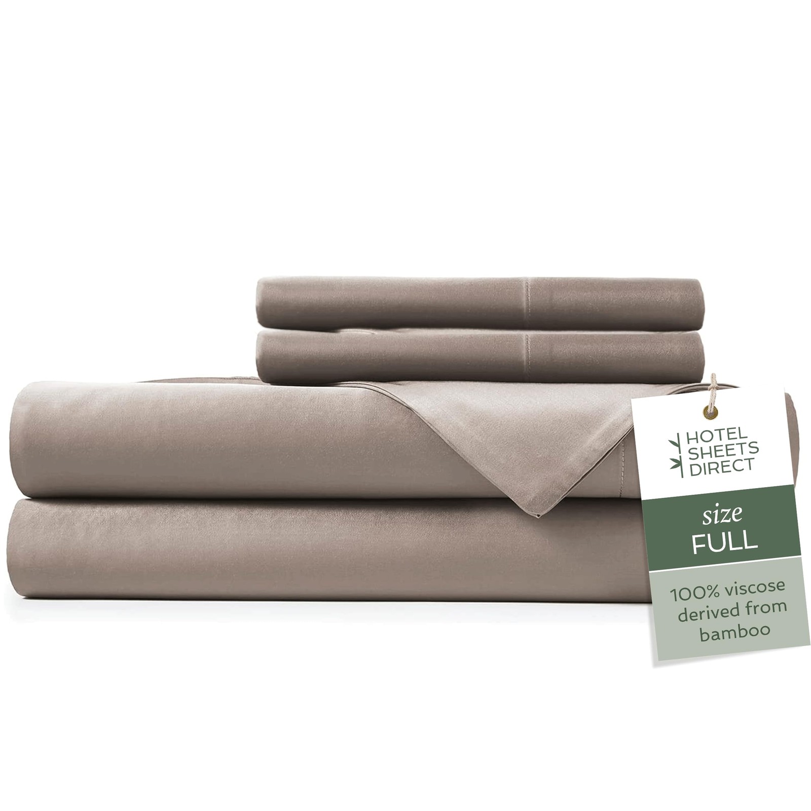 4 Piece Bed Sheet Set Full Size, 100% Viscose Derived from Bamboo Sheets Set ...