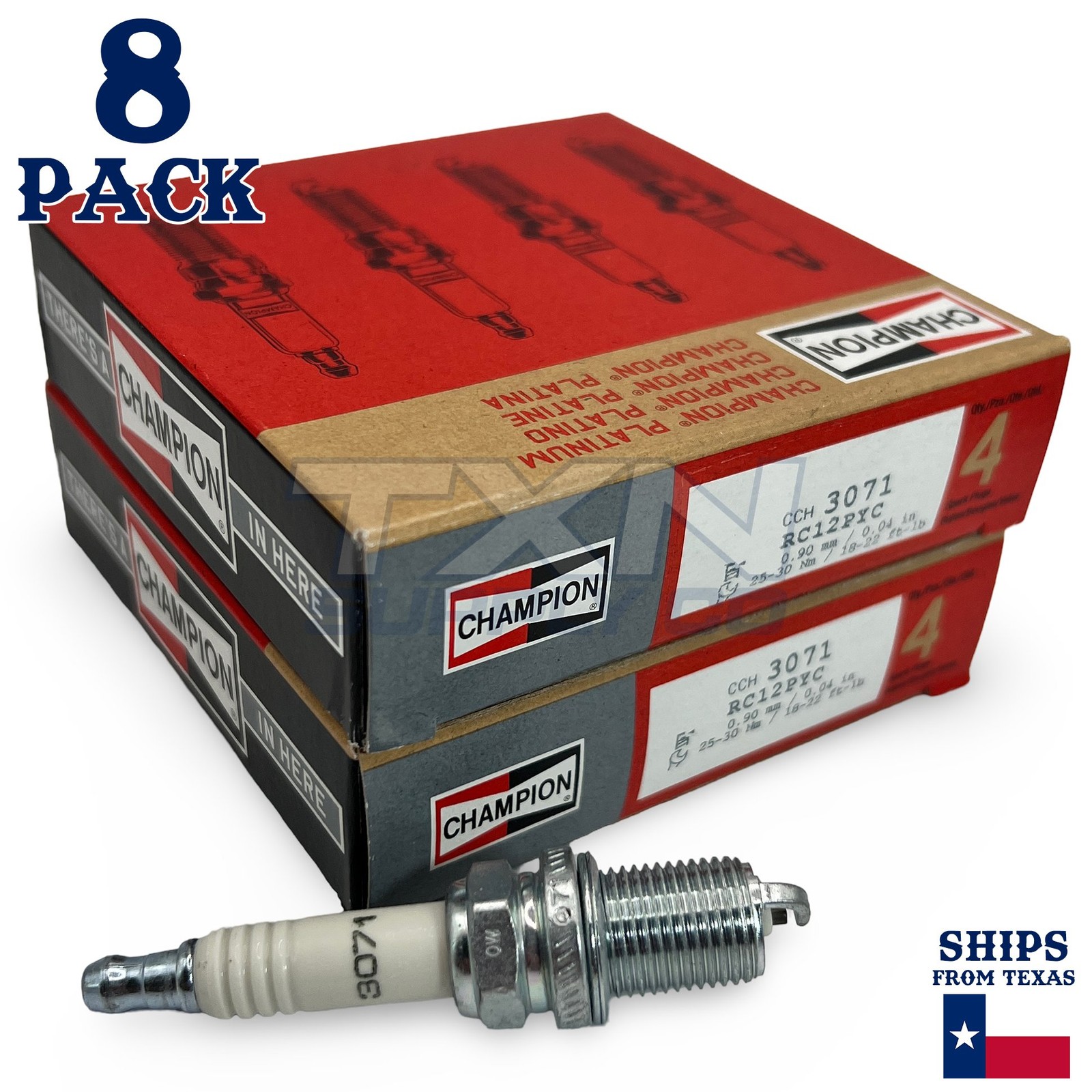 8 Pack Champion Platinum Spark Plugs for 1986-1987 Chevrolet Corvette 5.7L V8