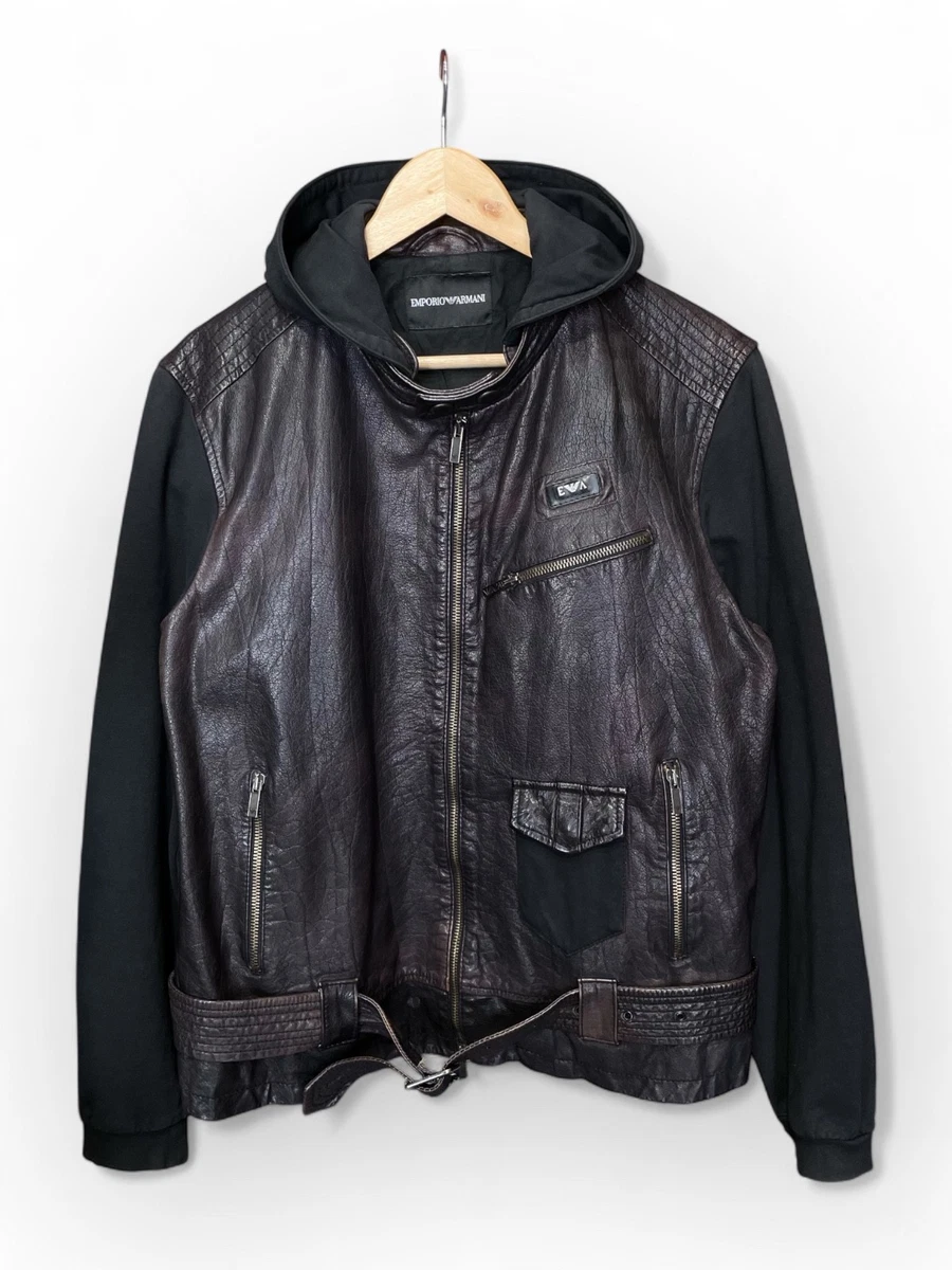 Emporio Armani Leather Outer Shell Jackets for Men for Sale | Shop