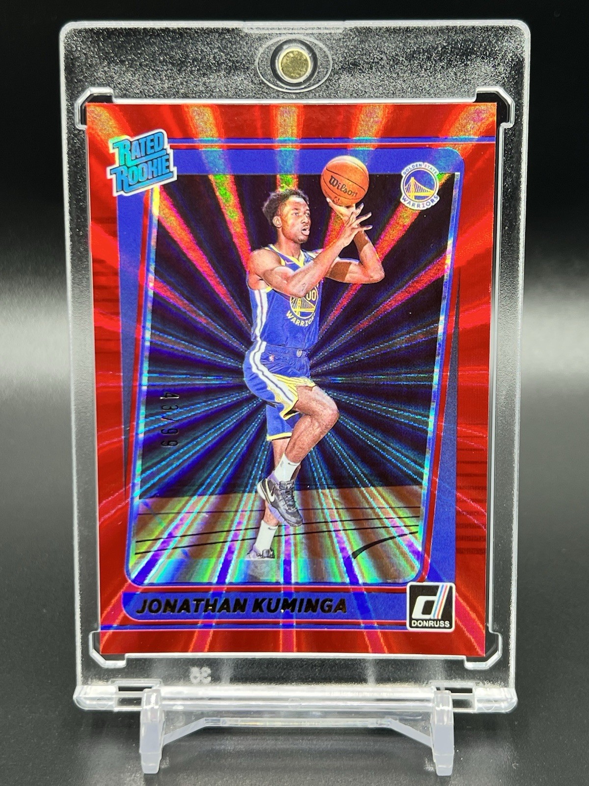 2021-22 Panini Donruss - Rated Rookie Jonathan Kuminga #240 Holo Red Laser /99
