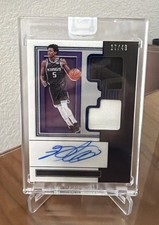 2019-20 Panini One And One De'Aaron Fox Auto Dual Patch #27/49 #DJA-DAF
