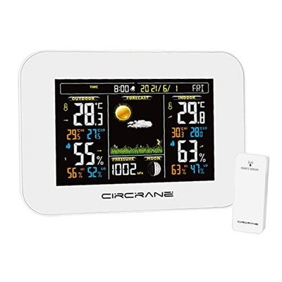 Circrane Wireless Weather Station - Indoor/Outdoor Thermometer - Color