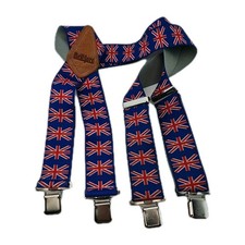 Brinarc England Flag Suspenders Metal Clamps