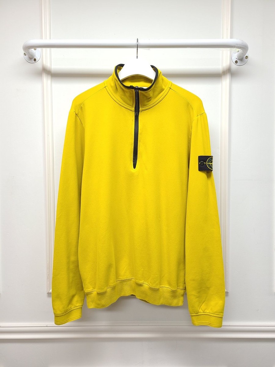 Stone Island Yellow Logo Half-Zip Sweatshirt - SKU L | eBay Stone Island Yellow Logo Half-Zip Sweatshirt - SKU L | eBay